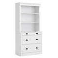 Estanter¨ªa con cajoneras de MDF Blanco 80x30x180