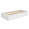 Cama individual de madera con cajones de