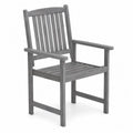 Silla de Madera de Pino con Acabado Gris para Exterior 60x60x90