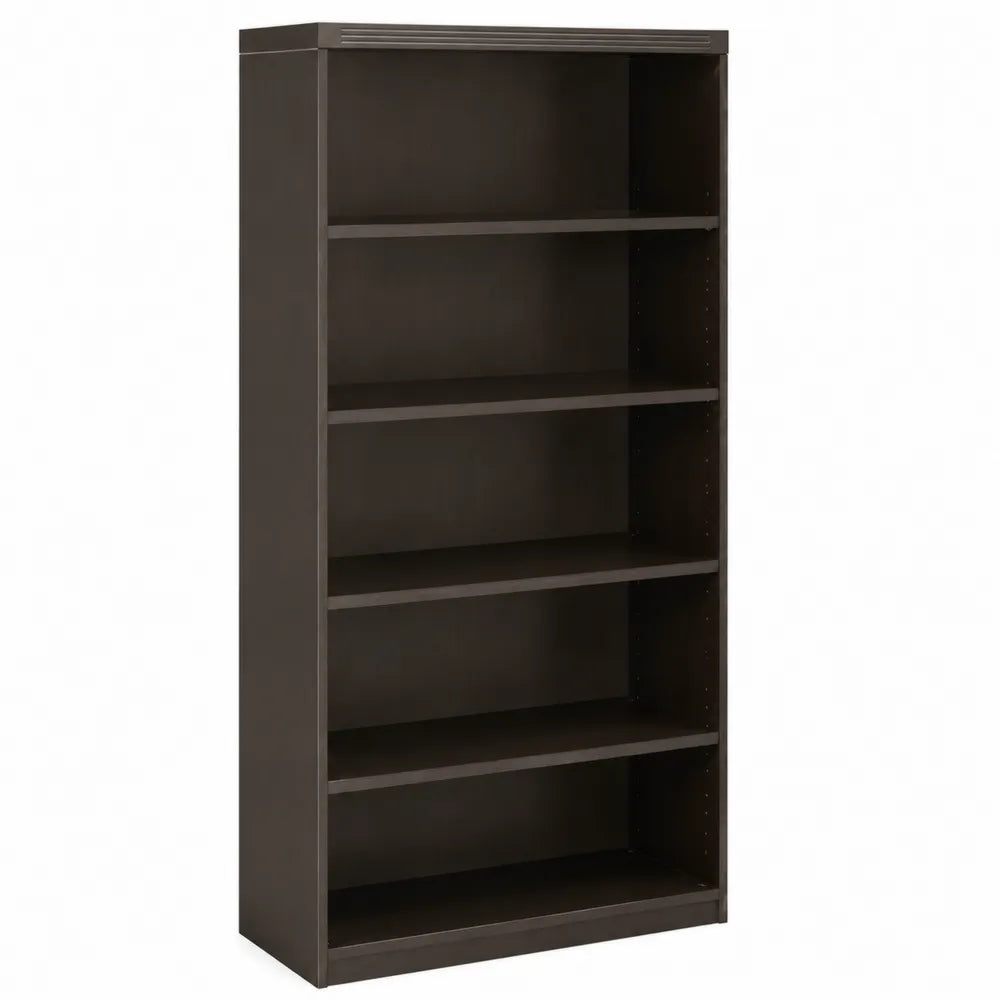 Estanter¨ªa alta marr¨®n de madera con 5