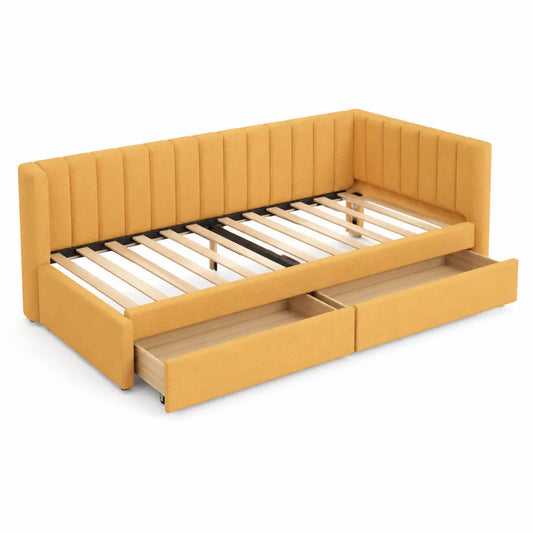 Sof¨¢ cama individual con almacenamiento en tela