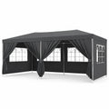 Carpa de Exterior de Metal y Tela Negra con